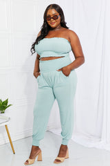 Zenana Full Size Stylish Comfort Smocked Tube Top & Joggers Set - Shah S. Sahota