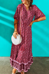 Bohemian Tassel Tie Pompom Detail Maxi Dress - Shah S. Sahota