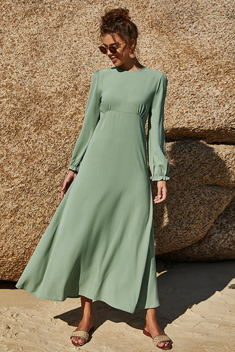 Puff Sleeve Flounce Dress - Shah S. Sahota