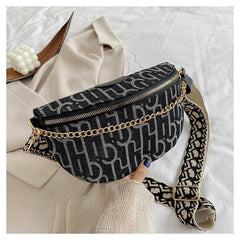 Casual Letter Crossbody Bags With Chain - Shah S. Sahota