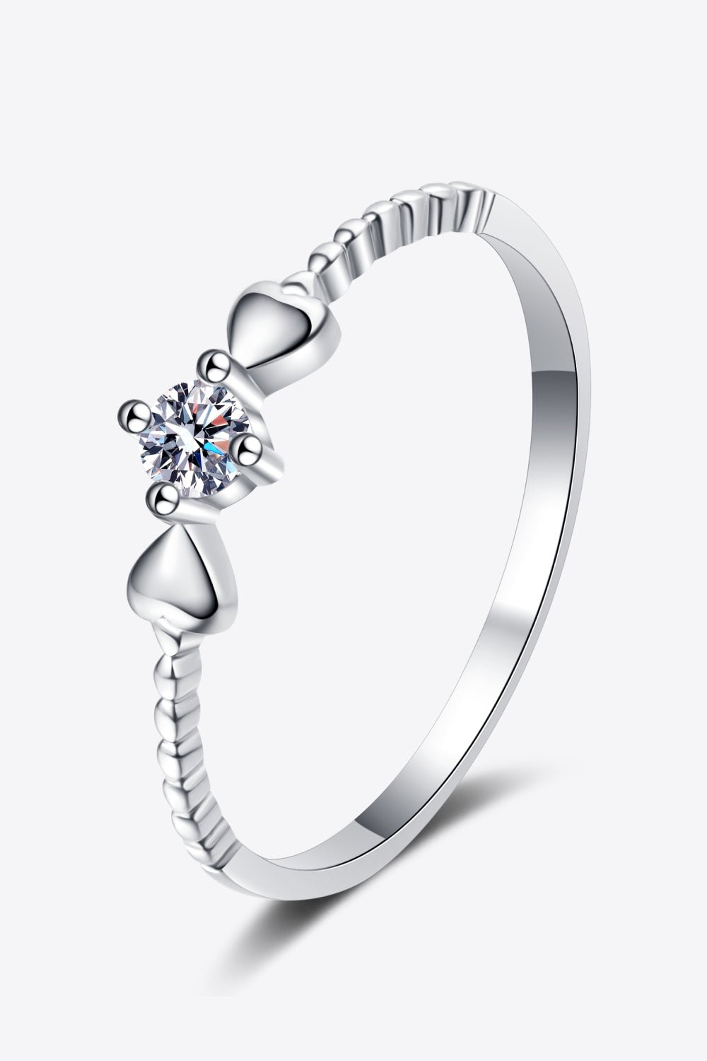 Moissanite Heart 925 Sterling Silver Ring - Shah S. Sahota
