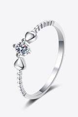 Moissanite Heart 925 Sterling Silver Ring - Shah S. Sahota