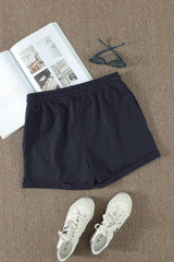 Drawstring Waist Cuffed Shorts - Shah S. Sahota