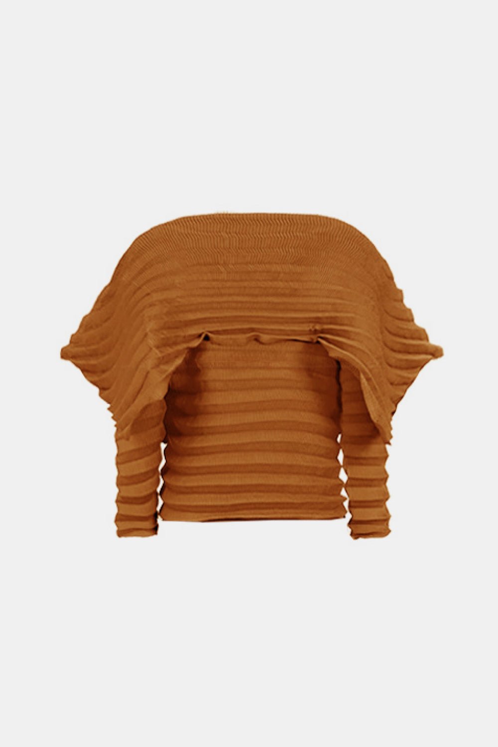 Accordion Pleated Cape Collar Top - Shah S. Sahota