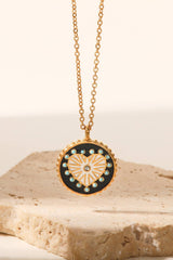 Heart Design Round Pendant Necklace - Shah S. Sahota