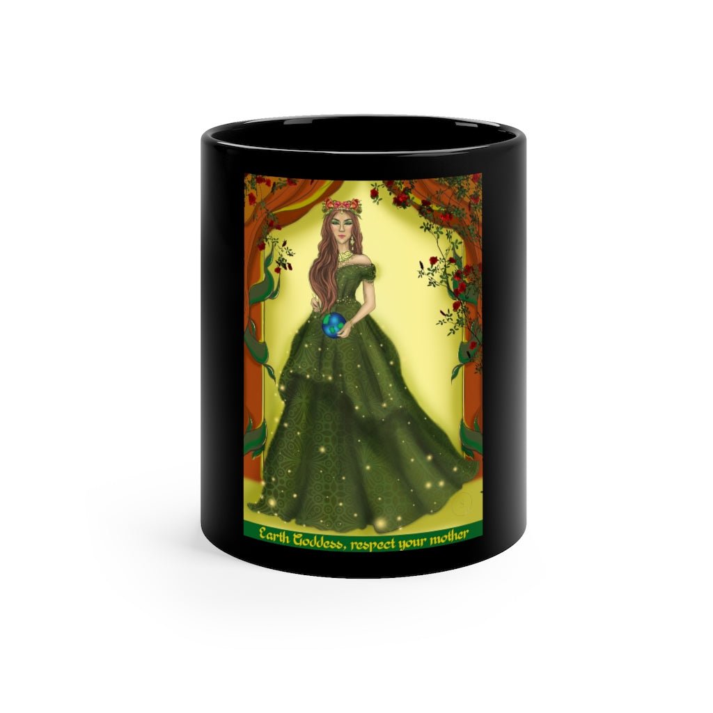 Earth Goddess Black Mug - Shah S. Sahota