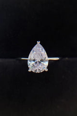 Classic Teardrop 2 Carat Moissanite Ring - Shah S. Sahota