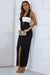 Two-Tone Grecian Split Maxi Dress - Shah S. Sahota