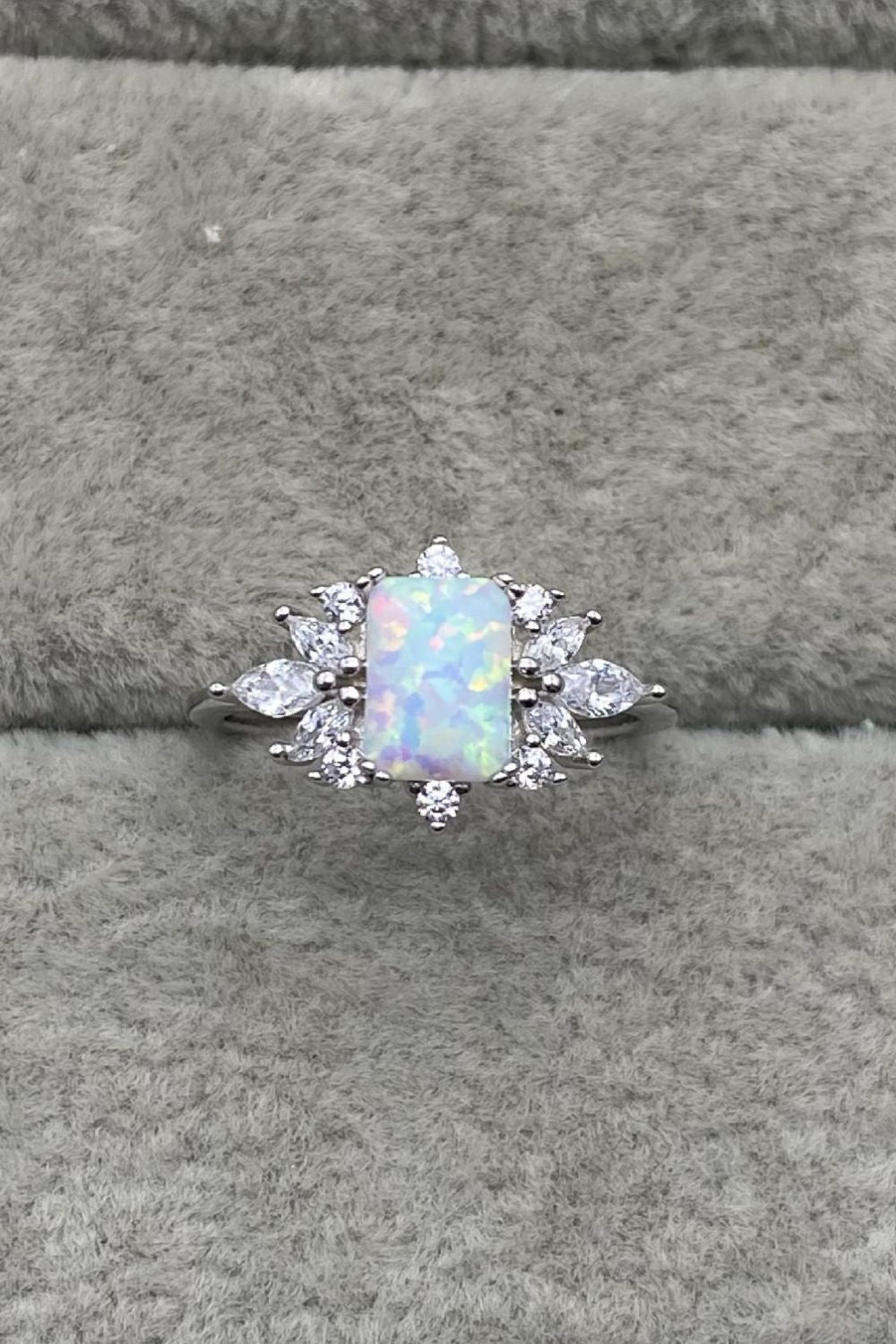 925 Sterling Silver Zircon and Opal Ring - Shah S. Sahota