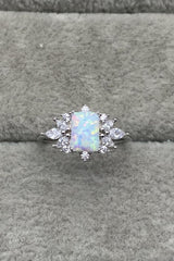 925 Sterling Silver Zircon and Opal Ring - Shah S. Sahota