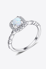 925 Sterling Silver Inlaid Opal Ring - Shah S. Sahota