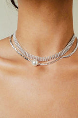 Layered Pearl Copper Necklace - Shah S. Sahota