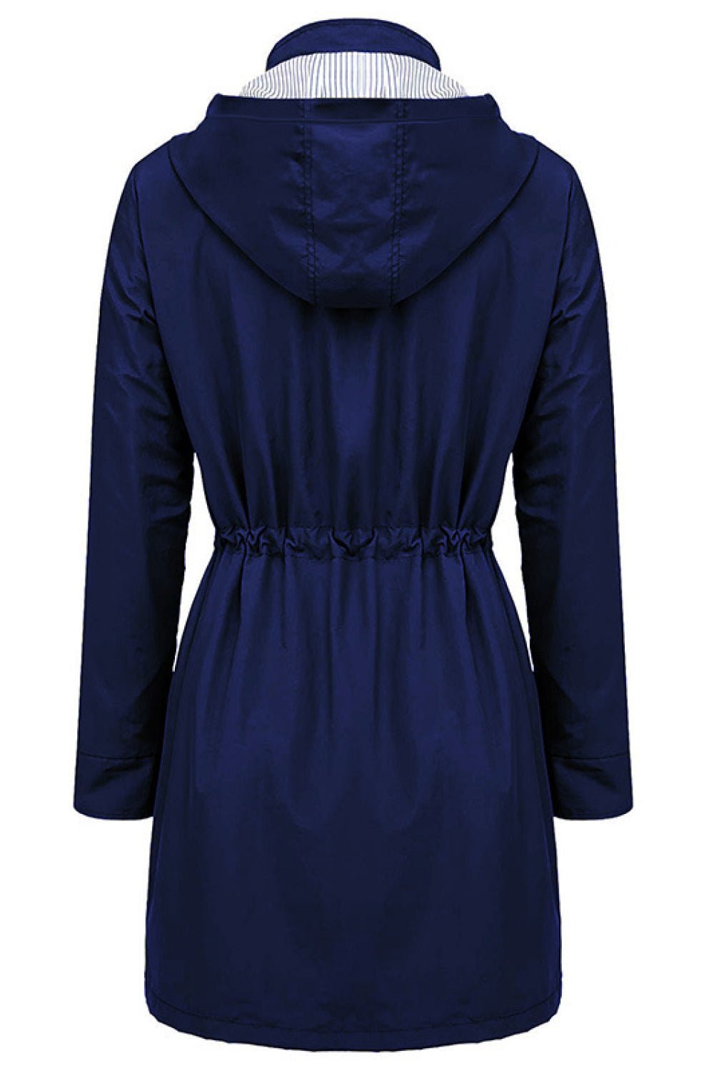 Drawstring Waist Flap Pocket Raincoat - Shah S. Sahota