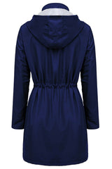 Drawstring Waist Flap Pocket Raincoat - Shah S. Sahota