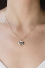Evil Eye Pendant Gold Plated Chain Necklace - Shah S. Sahota