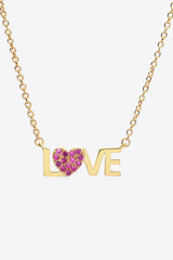 18K Gold Plated LOVE Pendant Necklace - Shah S. Sahota