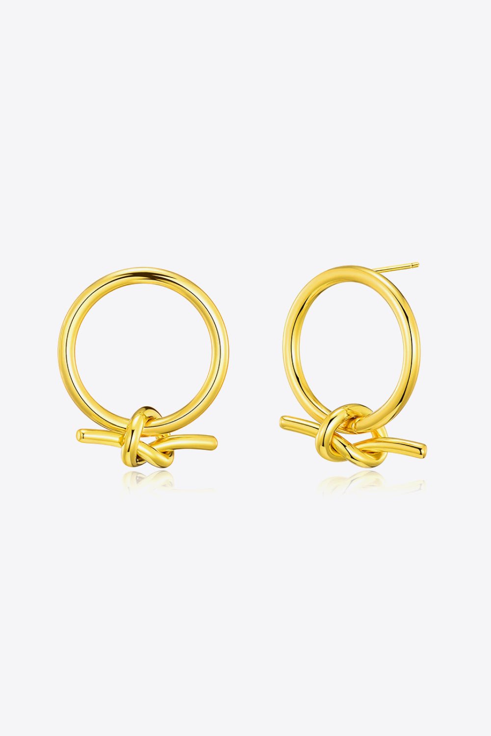 18K Gold-Plated Tied Hoop Earrings - Shah S. Sahota