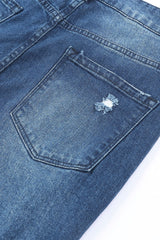 Distressed High Waist Pocket Jeans - Shah S. Sahota