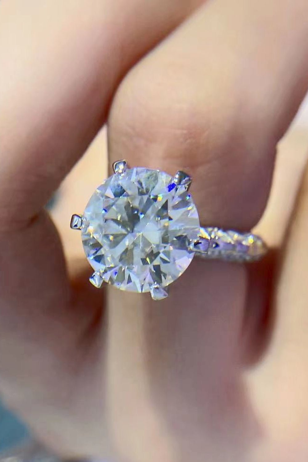 Forever Love Side Stone 5 Carat Moissanite Ring - Shah S. Sahota