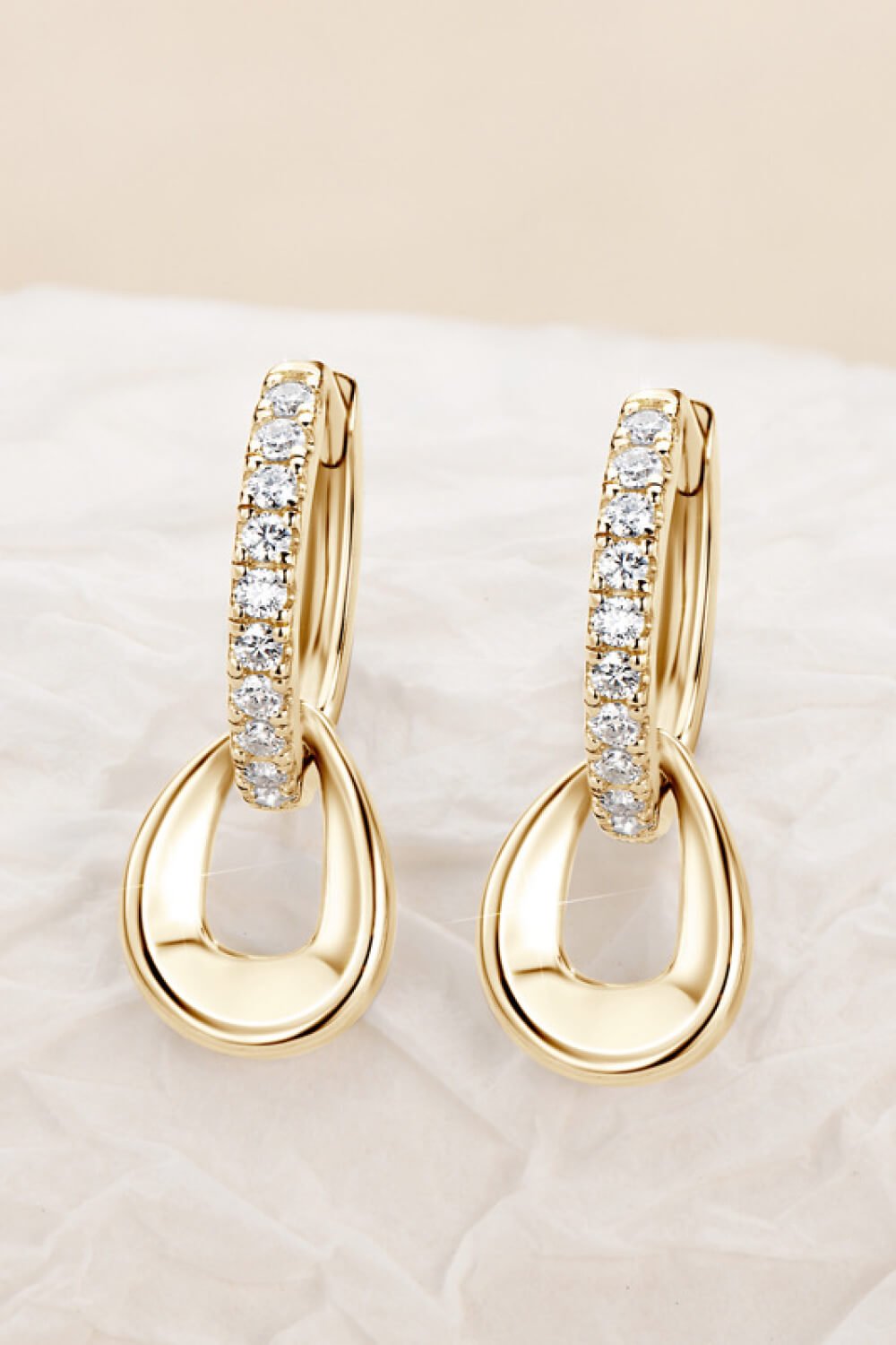 925 Sterling Silver Moissanite Double Hoop Earrings - Shah S. Sahota