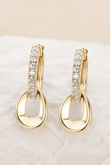 925 Sterling Silver Moissanite Double Hoop Earrings - Shah S. Sahota