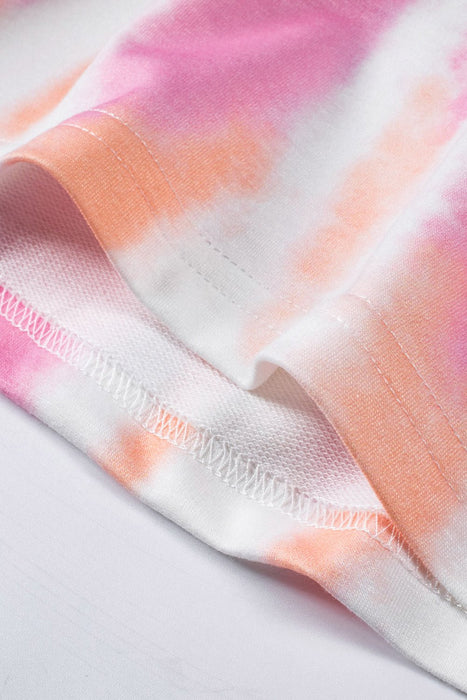 Tie-Dye Boat Neck Batwing Sleeve Tee - Shah S. Sahota