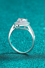 1 Carat Moissanite Heart 925 Sterling Silver Ring - Shah S. Sahota
