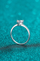 925 Sterling Silver Heart-Shaped Moissanite Solitaire Ring - Shah S. Sahota