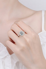 2 Carat Moissanite 925 Sterling Silver Halo Ring - Shah S. Sahota