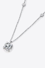 2 Carat Moissanite 4-Prong 925 Sterling Silver Necklace - Shah S. Sahota