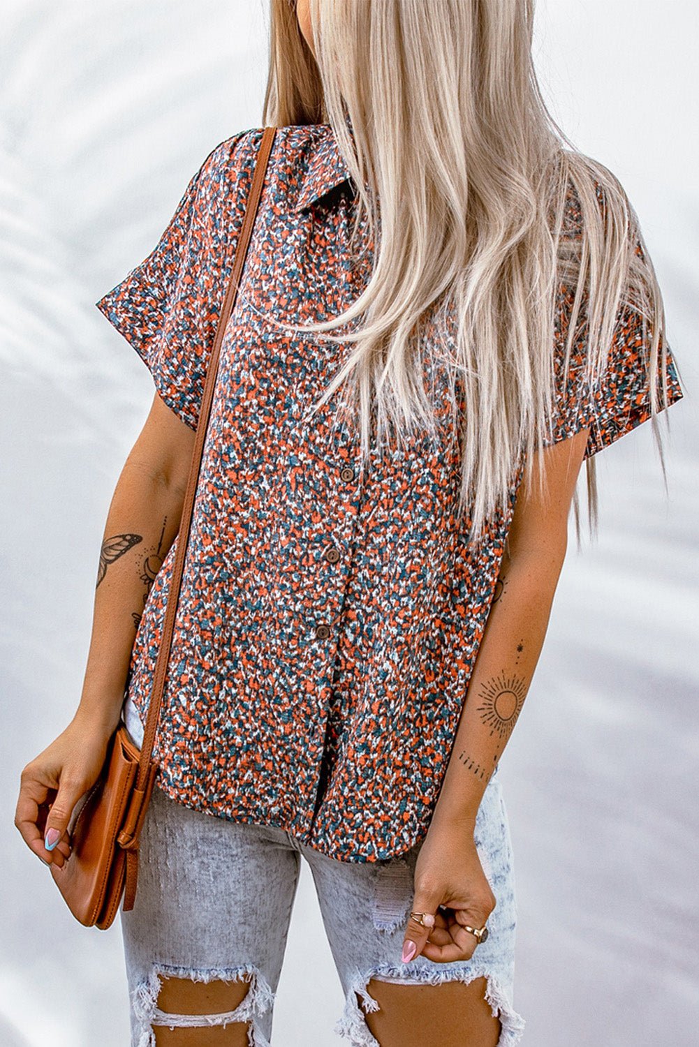 Ditsy Floral Button-Up Short Sleeve Shirt - Shah S. Sahota