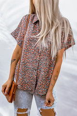 Ditsy Floral Button-Up Short Sleeve Shirt - Shah S. Sahota