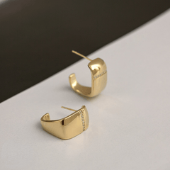 Women's Gold Plated Chunky Earrings - Shah S. Sahota