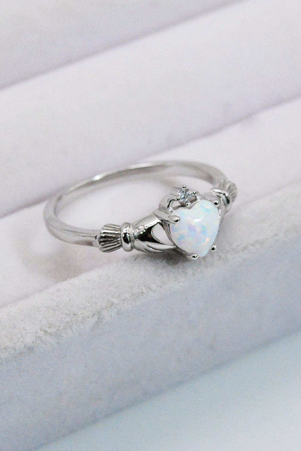925 Sterling Silver Heart Opal Ring - Shah S. Sahota