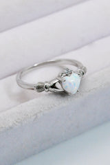 925 Sterling Silver Heart Opal Ring - Shah S. Sahota