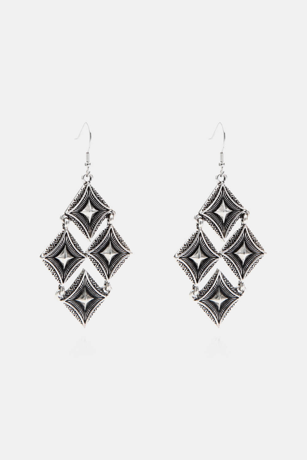 Stainless Steel Geometric Dangle Earrings - Shah S. Sahota