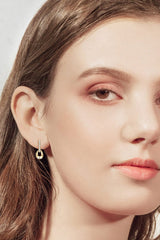 925 Sterling Silver Moissanite Double Hoop Earrings - Shah S. Sahota