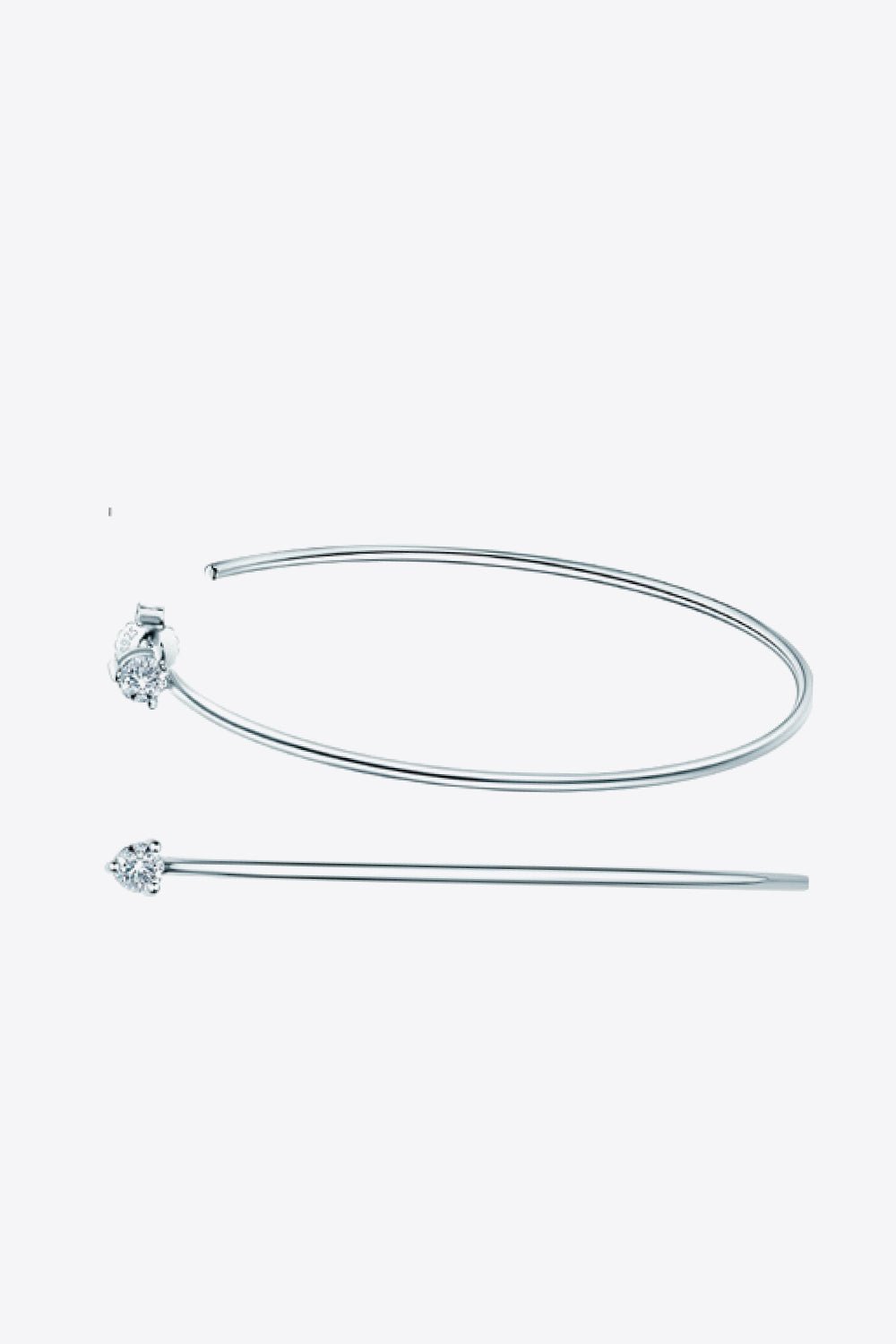 925 Sterling Silver Moissanite Hoop Earrings - Shah S. Sahota