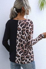 Leopard V-Neck Tie Front Top - Shah S. Sahota