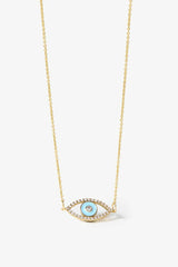 Evil Eye Pendant Gold Plated Chain Necklace - Shah S. Sahota