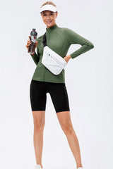 Zip Up Exposed Seam Top with Pockets - Shah S. Sahota