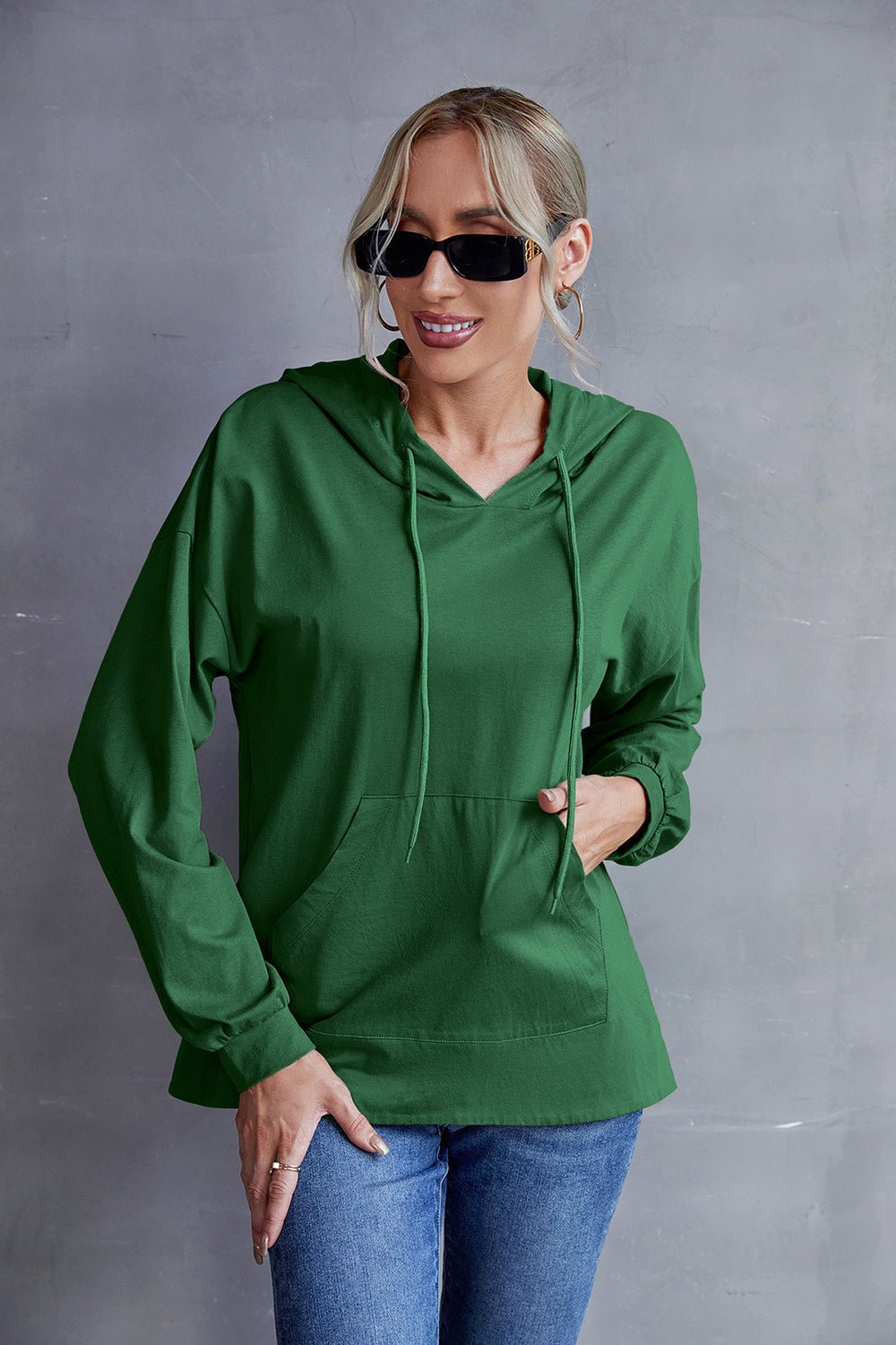 Box Pleated Drawstring Hoodie - Shah S. Sahota
