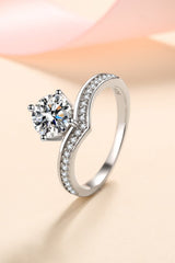 925 Sterling Silver Ring with 1 Carat Moissanite - Shah S. Sahota