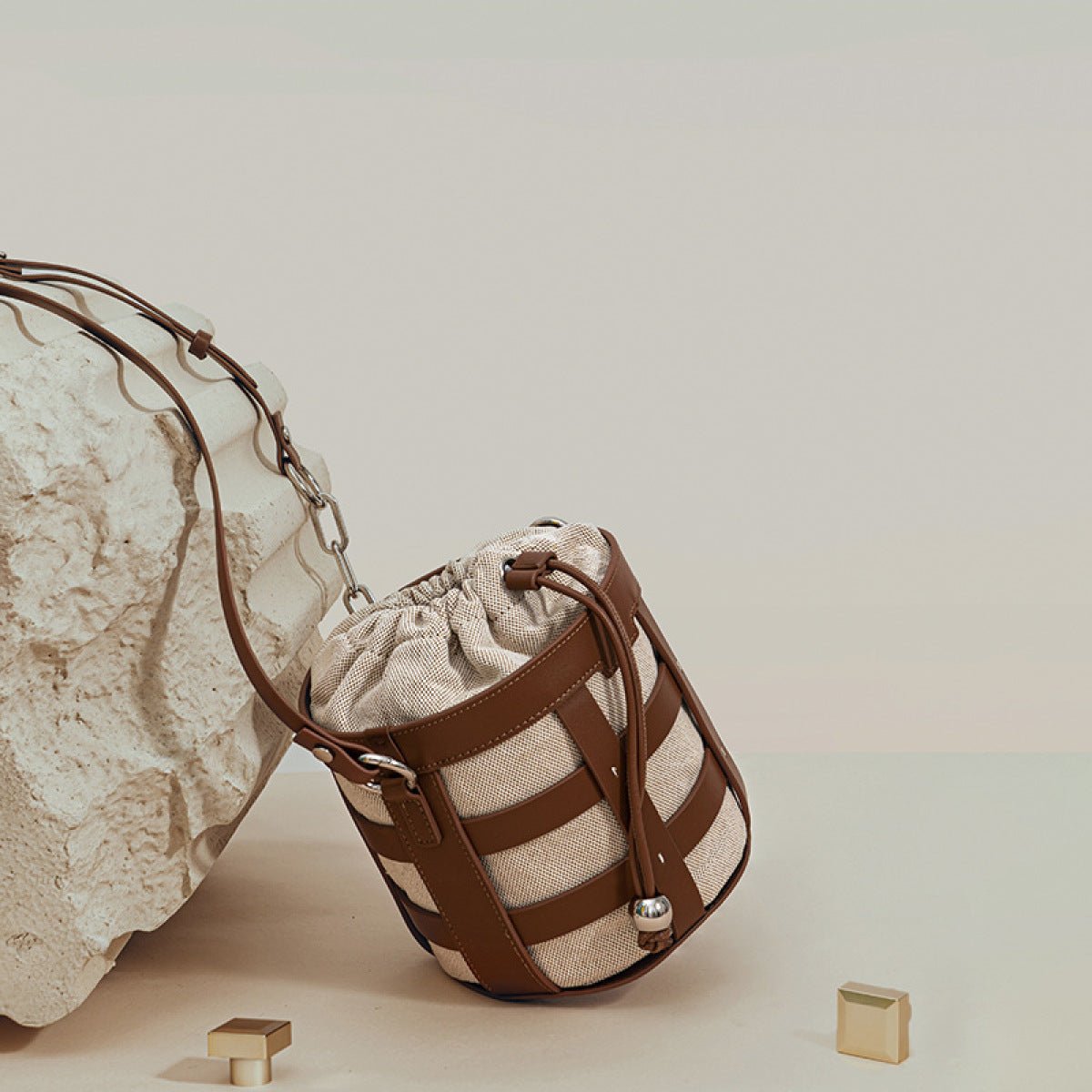 Large-Capacity Round Bucket Shoulder Bag - Shah S. Sahota