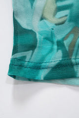 Abstract Print Short Sleeve Cropped Shirt - Shah S. Sahota