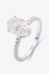 14K White Gold 2.5 Carat Moissanite 4-Prong Ring - Shah S. Sahota
