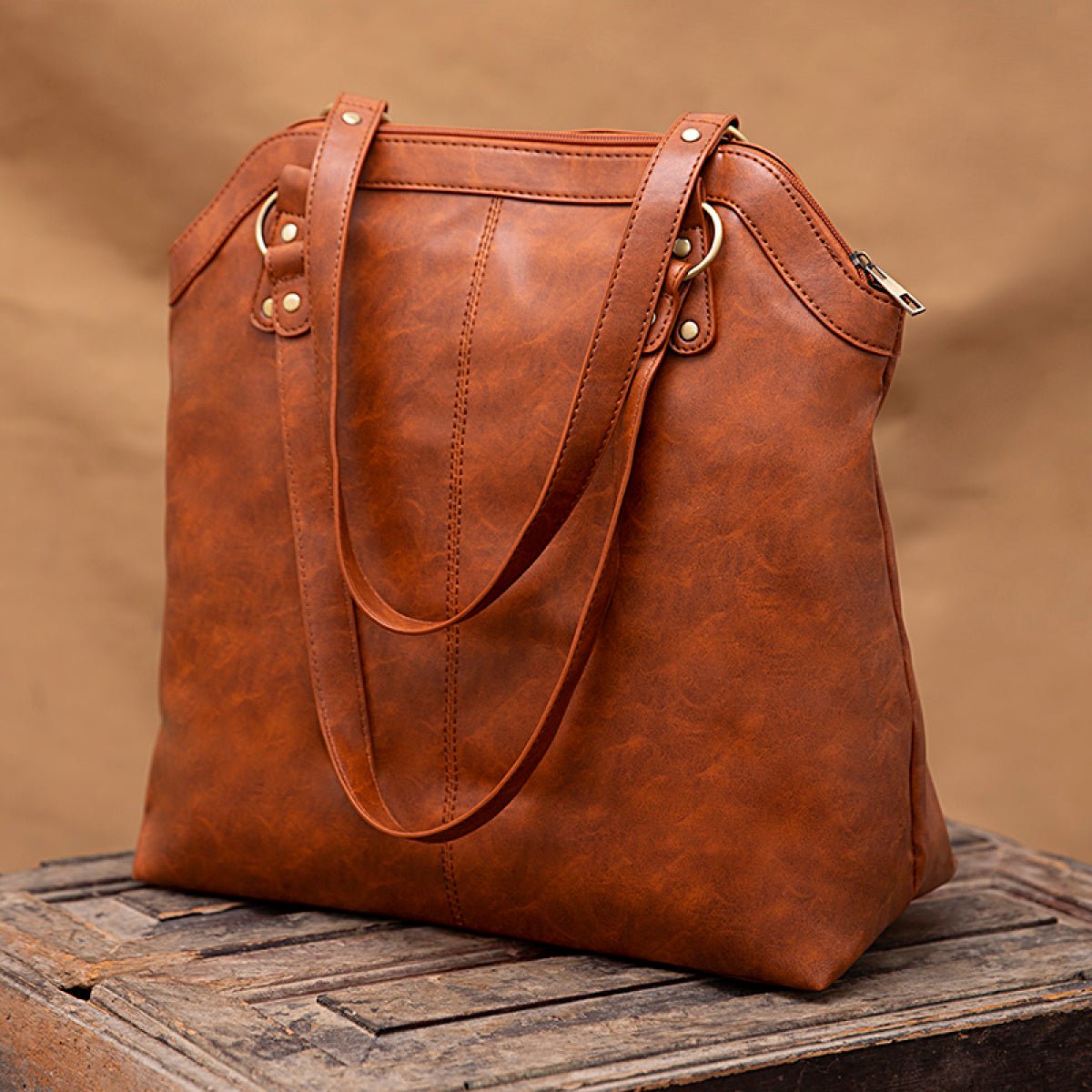 Women's Retro Large Shoulder Tote Bag - Shah S. Sahota