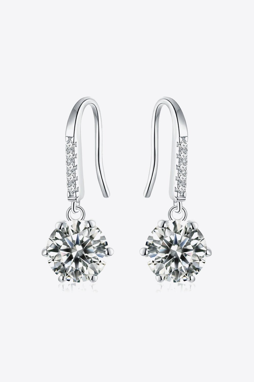 6-Prong Moissanite Drop Earrings - Shah S. Sahota