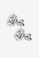 Moissanite Flower 925 Sterling Silver Earrings - Shah S. Sahota