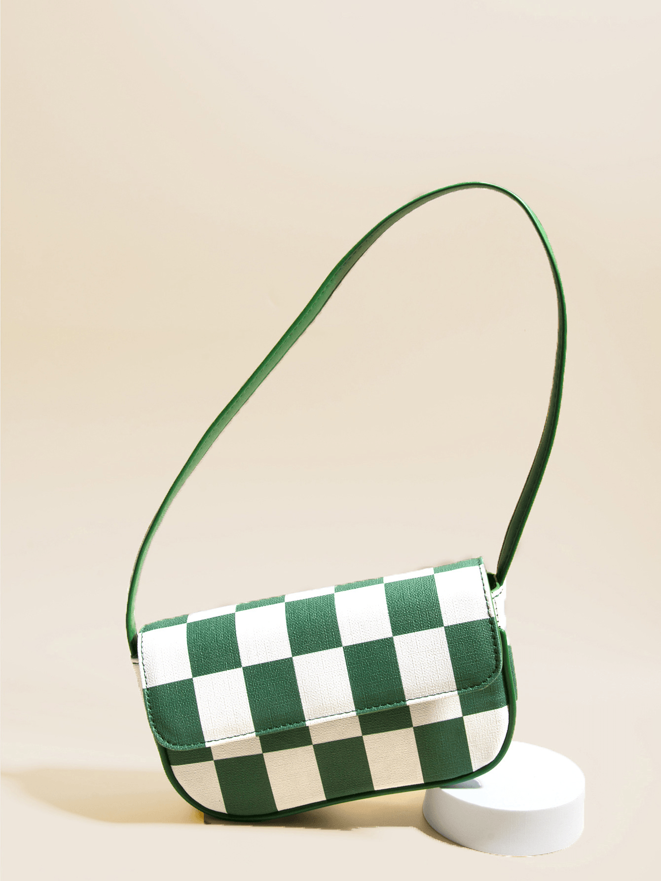 Retro Plaid Square Baguette Bag - Shah S. Sahota